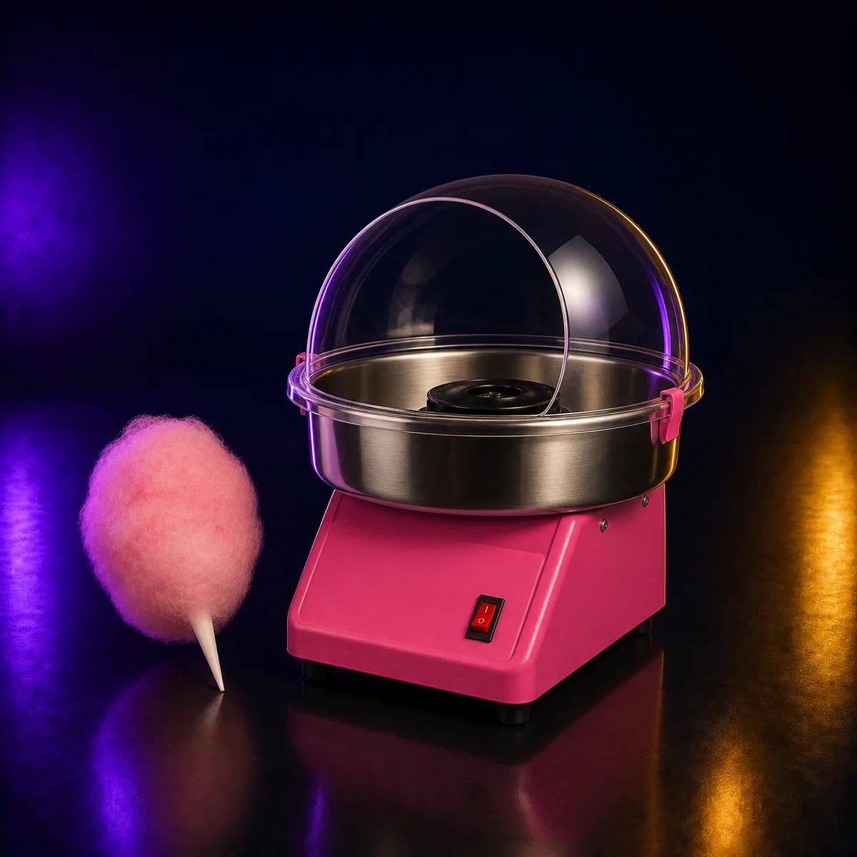Máquina de algodão-doce em renderização 3D