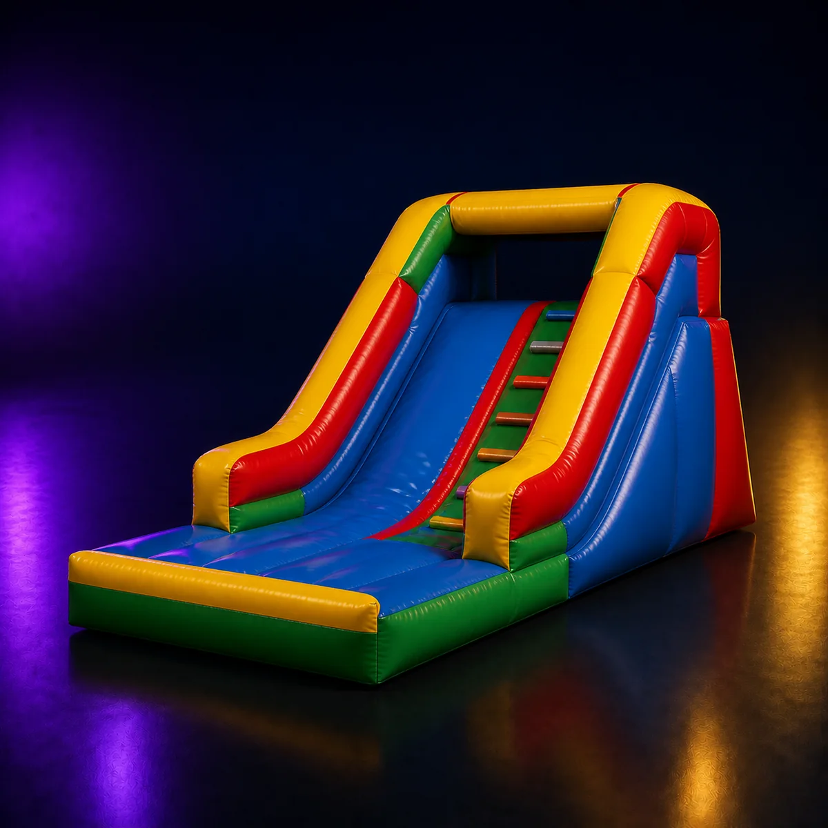 Inflável tobogã em renderização 3D