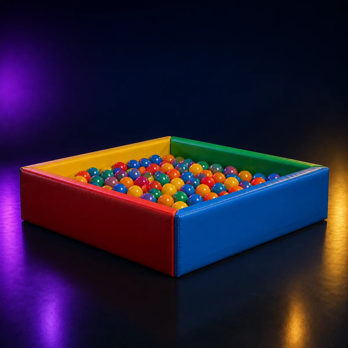 Piscina de bolinhas em renderização 3D